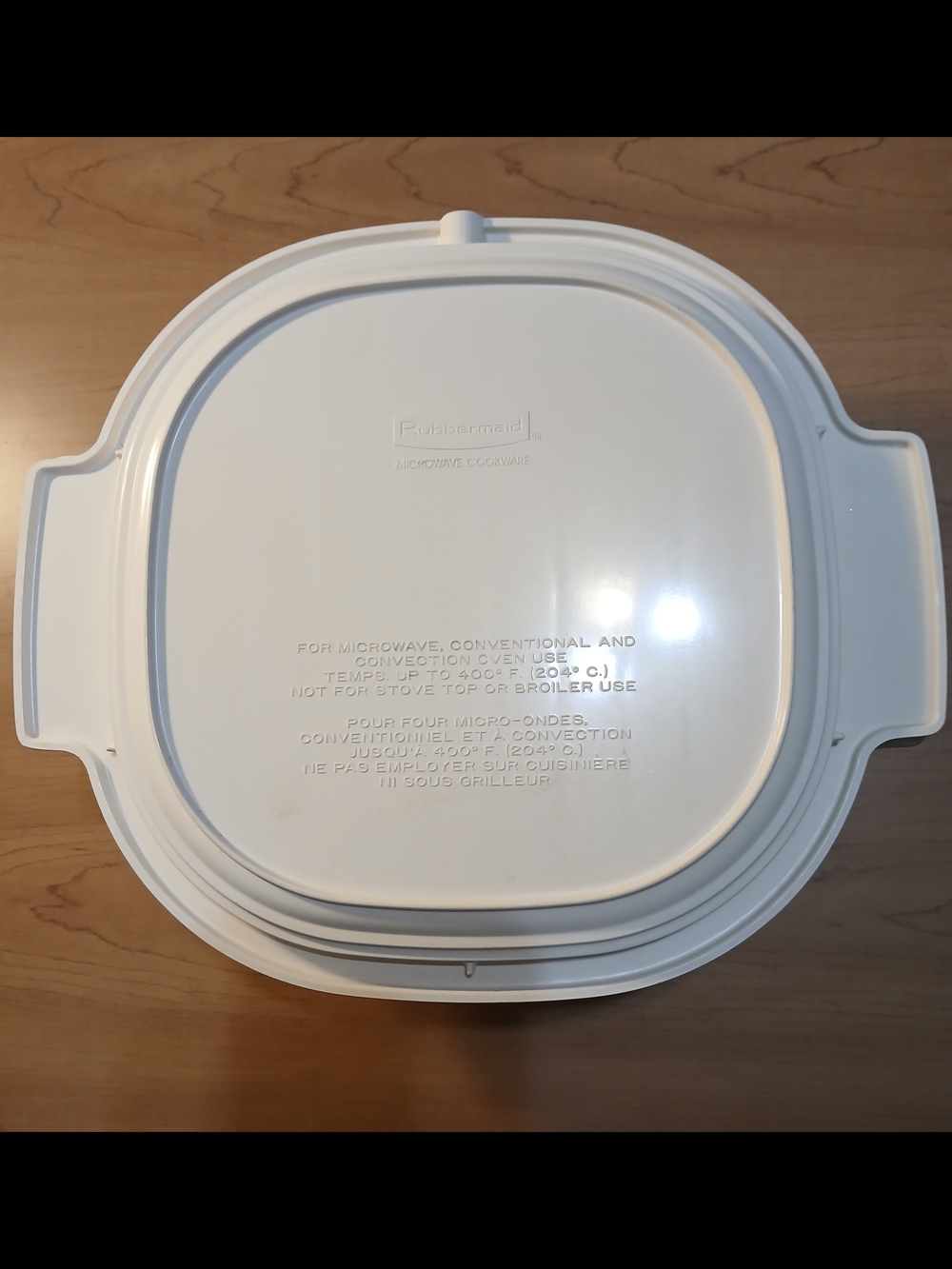 Vintage Rubbermaid Microwave Safe White Plastic Cooking Lid - And Steamer White